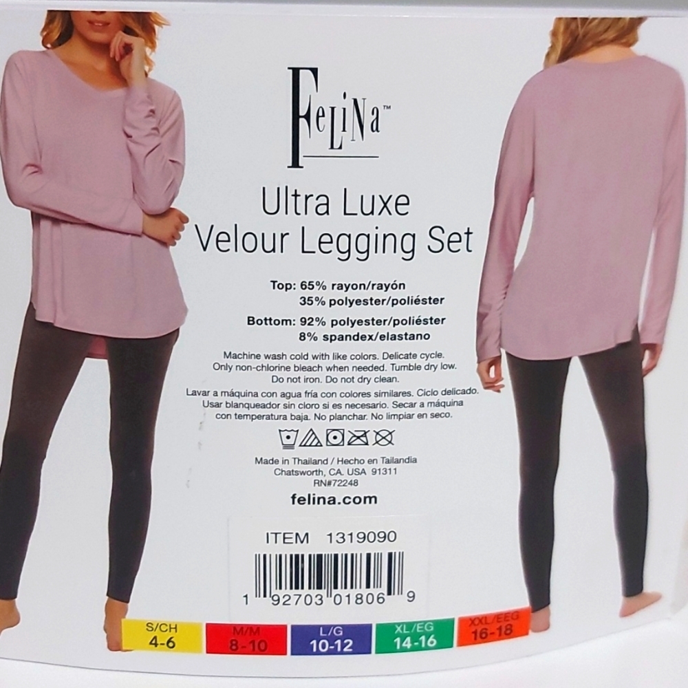 NWT Felina 2 pc Lounge set sz- small top- grey/ bottom- black